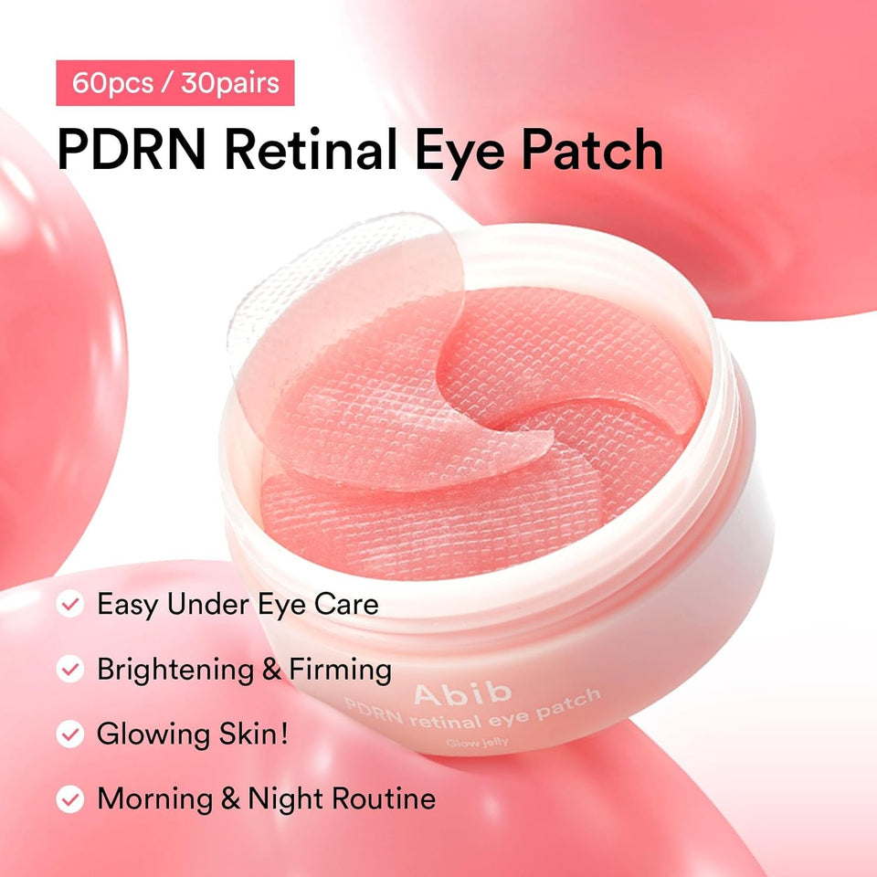 Abib PDRN Retinal Glow Jelly Eye Patches – 60 Patches