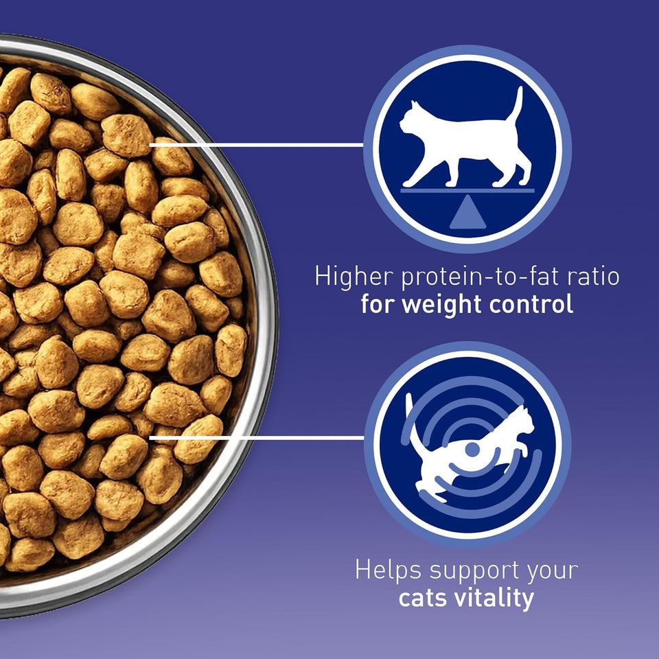PURINA ONE Coat and Hairball Chicken Dry Cat Food 750g (Pack of 4)