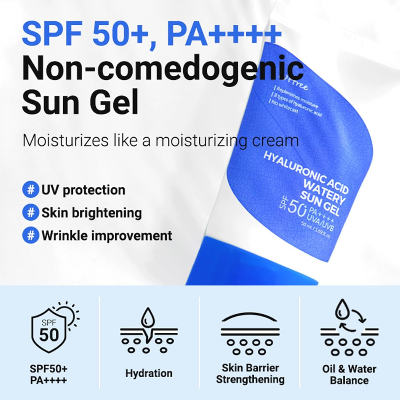 ISNTREE Hyaluronic Acid Watery Sun Gel SPF50+ PA++++ – 50ml