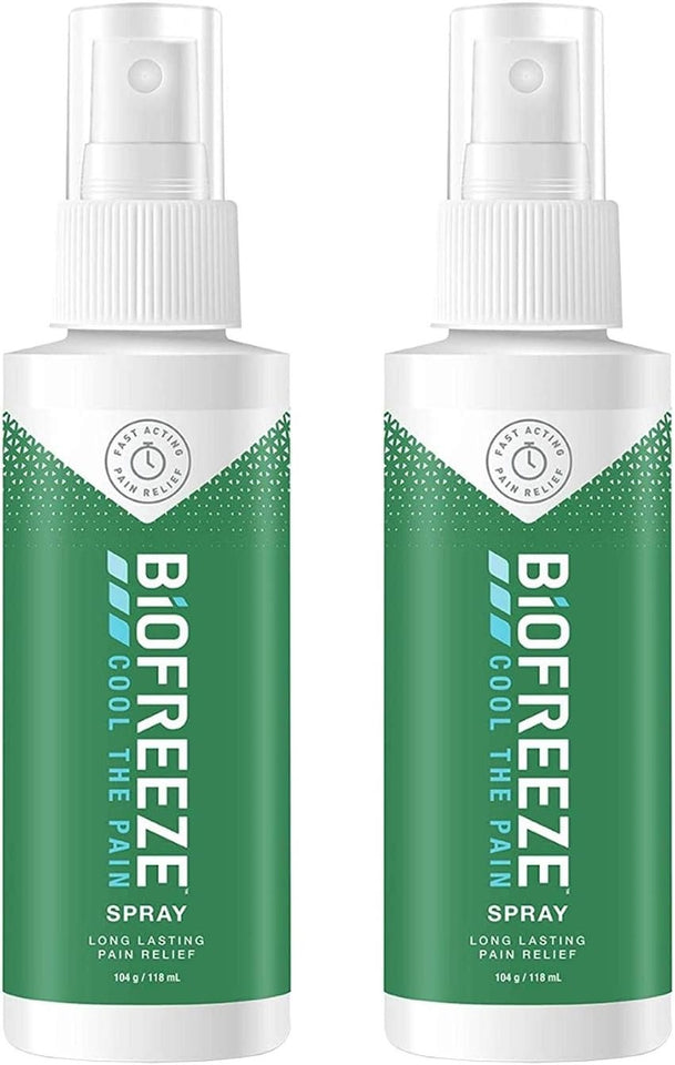 Biofreeze Spray 118ml (2 Pack) – Powerful Cooling Pain Relief for Muscles & Joints