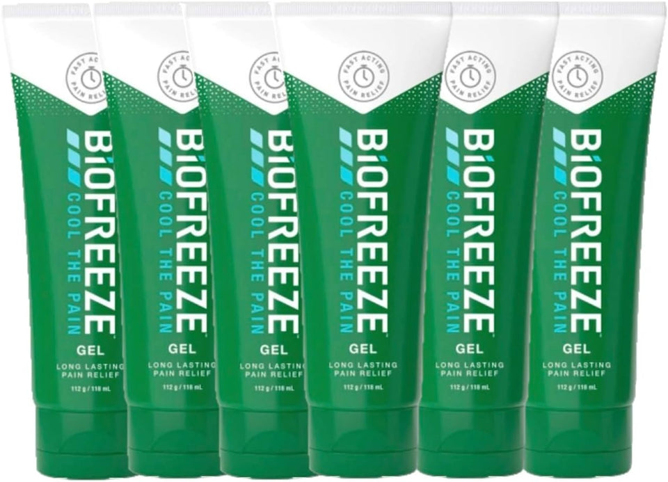 Biofreeze Cooling Gel 118ml (6 Pack) – Fast Pain Relief for Muscles, Joints & Sprains