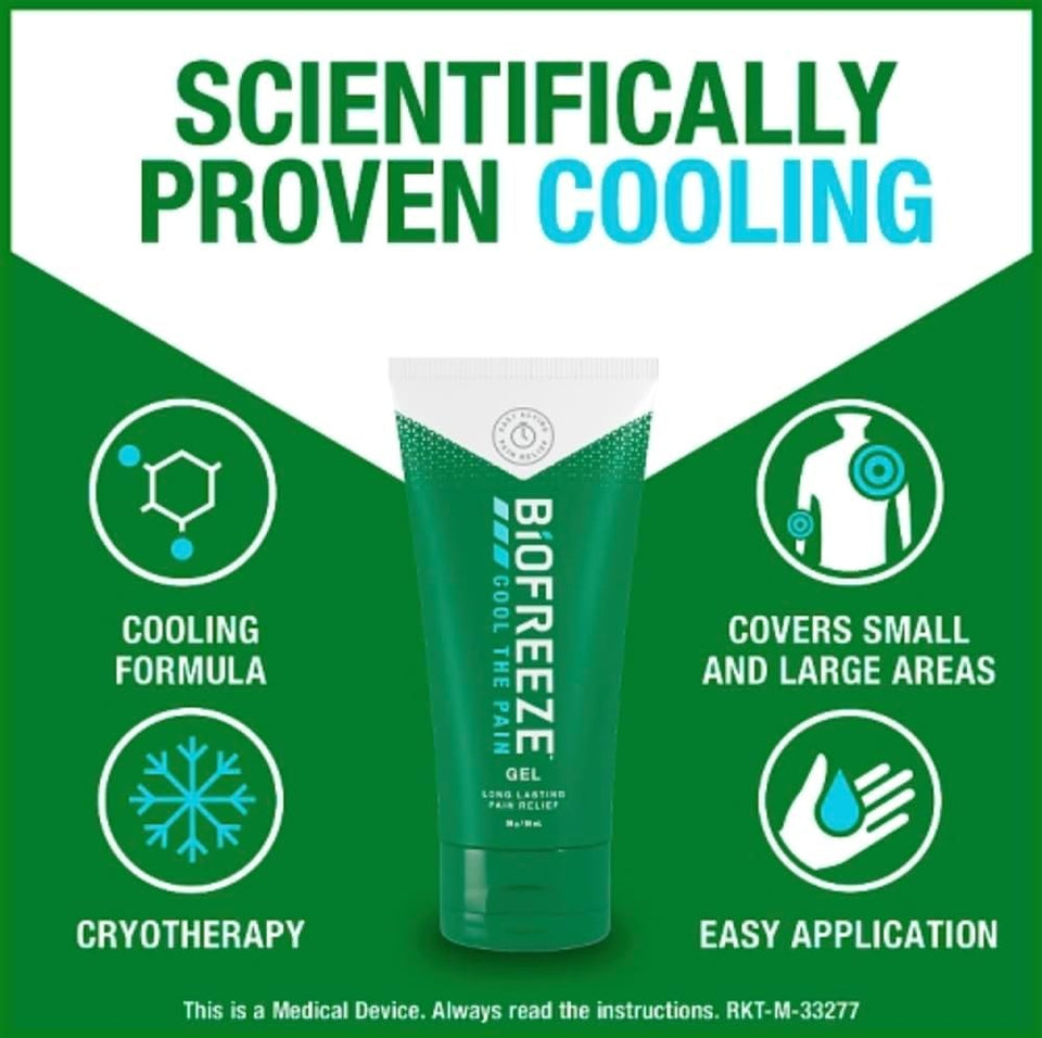 Biofreeze Cooling Gel 118ml (6 Pack) – Fast Pain Relief for Muscles, Joints & Sprains